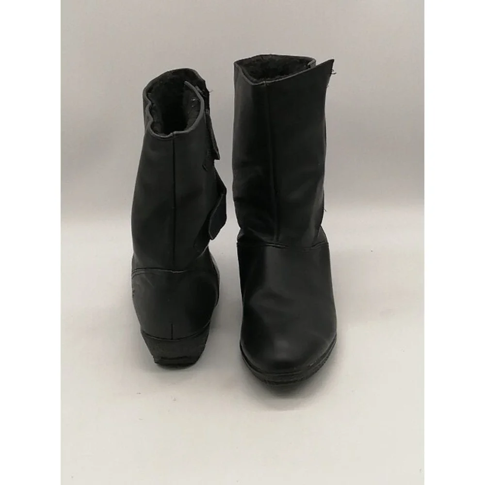 Naturalizer Shoes Womens Winter Boot 319 Black Ankle Hook & Loop Straps 7.5